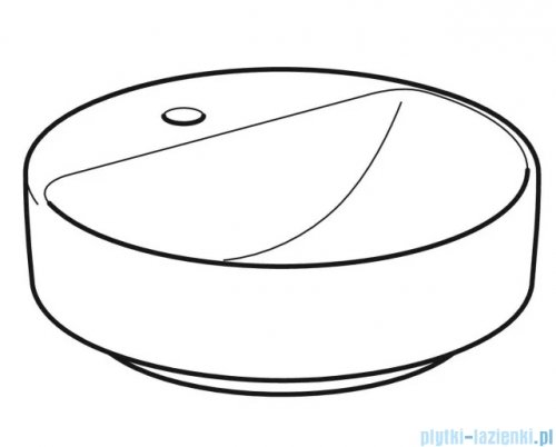 Geberit VariForm Umywalka okrągła z półką, bez przelewu 45cm KeraTect 500.770.00.2