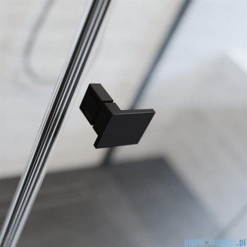 Radaway Essenza Pro Black Ptj kabina pięciokątna 100x80 lewa czarny mat/szkło przejrzyste 10100000-54-01L/10100800-01-01