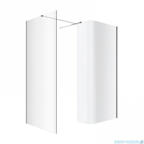 Excellent Vidoq walk-in kabina prysznicowa gięta, ścianka prosta 100cm, ścianka gięta 83cm chrom KAEX.1507.K.1000.0830.CR