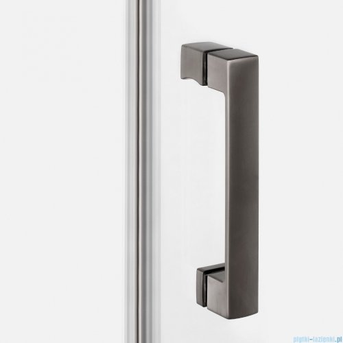 New Trendy Nesta Gunmetal Brushed kabina 100x120x200 cm prawa wspornik równoległy grafit szczotkowany/szkło przejrzyste K-4743