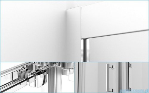 Besco Modern kabina kwadratowa 90x90x185cm mrożone