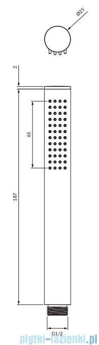 Omnires Contour rączka prysznicowa złoto szczotkowane CONTOUR-RGLB