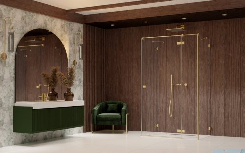 Radaway Essenza Pro Brushed Gold Kdj+S kabina 80x90x80cm prawa szczotkowane złoto 10097390-99-01R/10098080-01-01/10098080-01-01