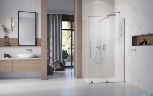 Radaway Furo Kdj Brushed Nickel kabina 140x110cm prawa szczotkowany nikiel 10104722-91-01R/10110680-01-01/10113110-01-01