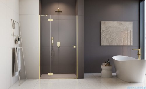 Radaway Essenza 8 Gold Dwj drzwi wnękowe 80cm lewe złoty połysk/szkło przejrzyste 10480512-01-01L/10460237-09-01L