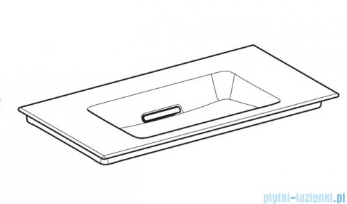 Geberit One CleanDrain Umywalka prostokątna 90x48cm KeraTect 505.005.00.1