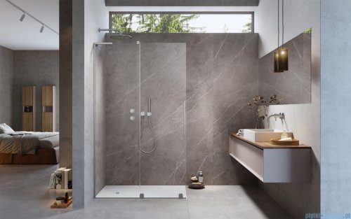 Radaway Furo SL Brushed Nickel kabina Walk-in 120x200cm lewa szczotkowany nikiel 10306638-91-01L/10110594-01-01
