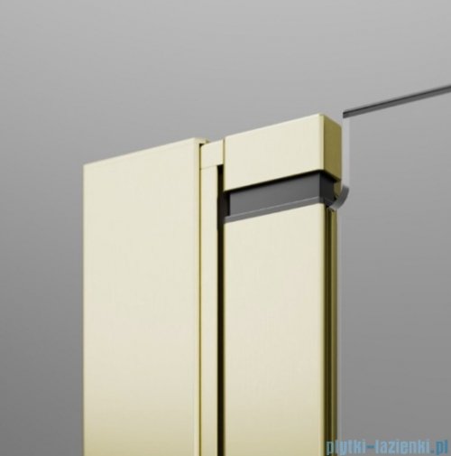 Radaway Nes 6 KDD B Brushed Light Gold kabina walk-in 100cm lewa szczotkowane jasne złoto szkło przejrzyste 10024100-98-01L