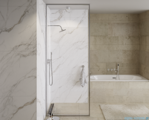 Besco Icon Chrom kabina walk-in 110x200cm przejrzyste ICH-110-200C
