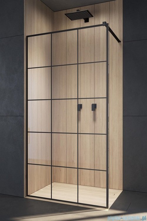 Radaway Modo New Black II 110x200 Factory kabina Walk-in industrialny, loft