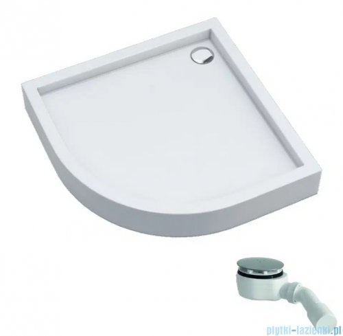 Schedpol Schedline Favory Plus brodzik półokrągły 80x80x16cm White Stone 3ST.F1O-8080/B/ST