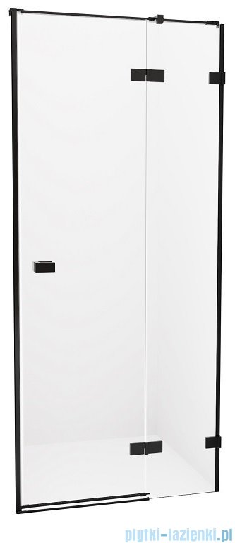 New Trendy Avexa Black drzwi wnękowe 100x200 cm przejrzyste prawa EXK-1551
