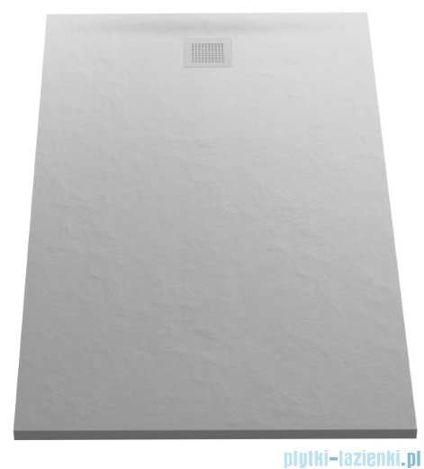 New Trendy Mori brodzik prostokątny z konglomeratu 140x80x3 cm szary B-0400