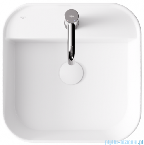 Besco Assos Cera-Line White umywalka nablatowa biała 40 cm biały połysk UNC-40-ASB