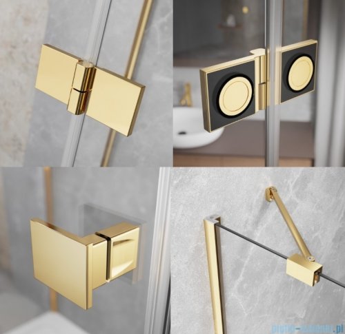 Radaway Essenza Gold Kdj+S kabina 90x120x90cm prawa złoty połysk szkło przejrzyste 1384050-01-01/1385024-09-01R/1384050-01-01