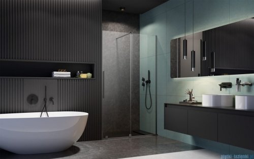 Radaway Furo Brushed GunMetal DWJ drzwi prysznicowe 150cm prawe szczotkowany grafit 10107772-92-01R/10110730-01-01