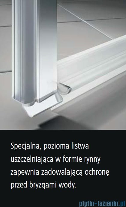 Kermi Osia Kabina prysznicowa wejście narożne, lewa, szkło przezroczyste 80x80 cm OSESL08020VPK/OSESR08020VPK