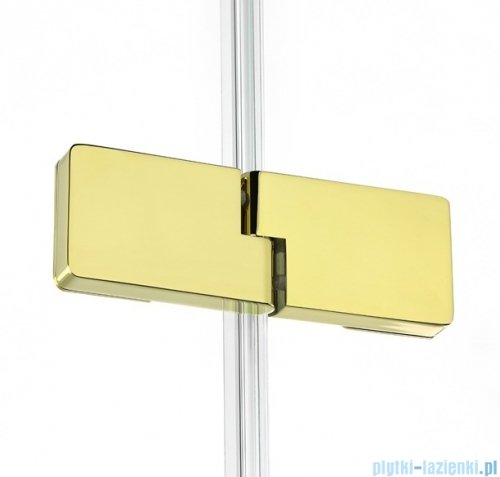 New Trendy Eventa Gold Shine drzwi wnękowe pojedyncze 110x200 cm przejrzyste lewe Złoty połysk EXK-4677