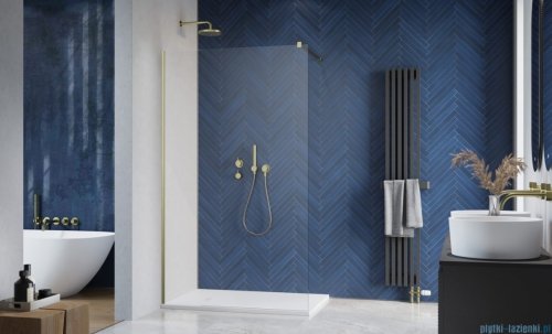 Radaway Modo X Brushed Gold II kabina Walk-in 60x200 złoty szczotkowany/przejrzyste 10mm 389264-99-01