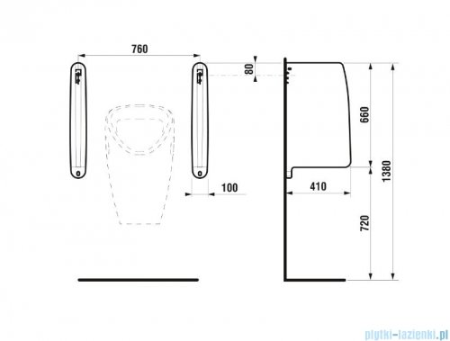 Roca Wing 2 przegroda pisuarowa A387093000
