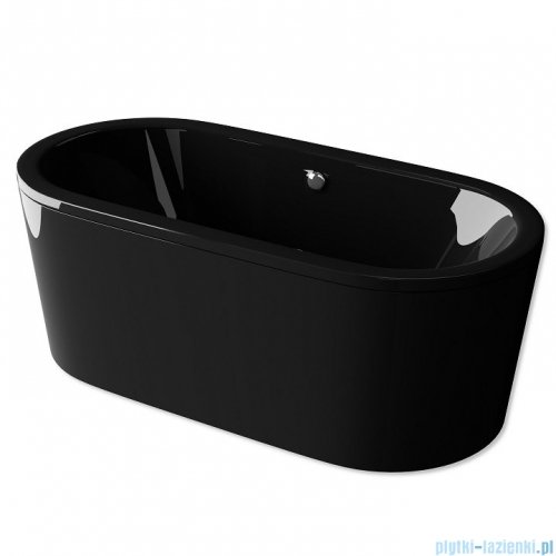 Besco Victoria wanna czarna 185x83cm wolnostojąca z przelewem #WKV-185-WO-CZ