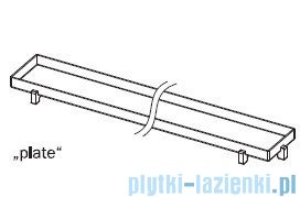Tece Ruszt prosty Plate ze stali nierdzewnej Tecedrainline do wypełnienia płytkami 80 cm połysk 6.008.70