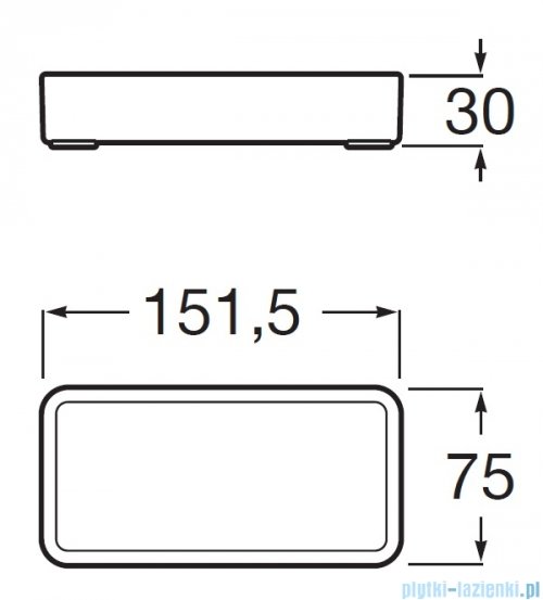Roca Ona pojemnik (kontener) nablatowy Biały Mat A817671C60