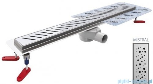 Wiper New Premium Sirocco Odpływ liniowy z kołnierzem 120 cm syfon drop 50 szlif 500.0170.02.120