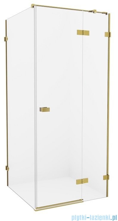 New Trendy Avexa Gold kabina prostokątna 90x120x200 cm przejrzyste prawa EXK-1751