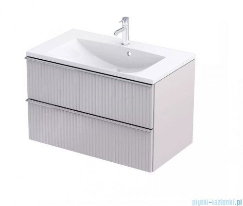 Oristo Etna szafka podumywalkowa wisząca Ryflowana 80x50x45 piaskowy mat OR52-SD2S-80-10R