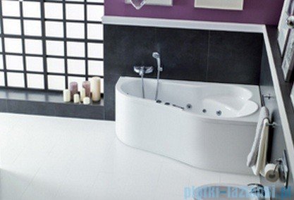 Poolspa Wanna asymetryczna LEDA 150x100 prawa + stelaż PWAE410ZS000000