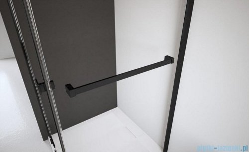 Radaway Nes 8 Black Dws I drzwi wnękowe 100cm lewe czarny mat/szkło przejrzyste 10078100-54-01L/10078111-01-01