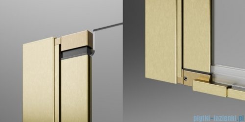 Radaway Nes Brushed Gold DWSB drzwi wnękowe 140cm W4 lewe złoto szczotkowane szkło przejrzyste 10044850-99-01L/10045550-01-01