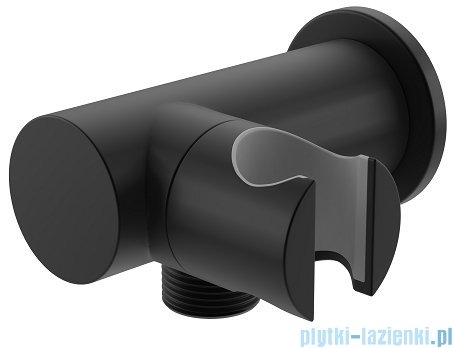 Kohlman Roxin Black zestaw prysznicowy z deszczownicą 30 cm czarny półmat QW210RBR30
