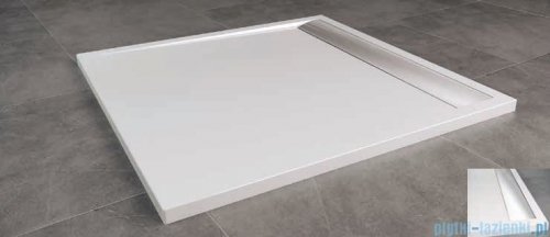 SanSwiss Ila WIQ Brodzik kwadratowy 80x80cm kolor biały/połysk WIQ0805004