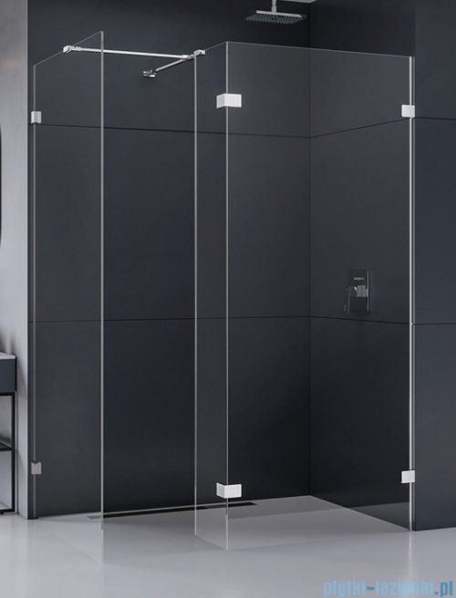 New Trendy Eventa kabina walk-in 70x140x200 cm z dodatkową ścianką przejrzyste EXK-4664/EXK-4648