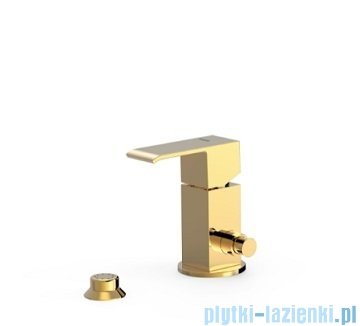 Tres CUADRO Bateria bidetowa z przyłączem do natrysku złota 00613001OR