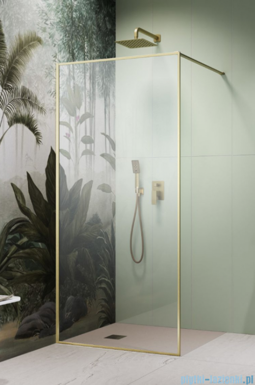 Radaway Modo F II Brushed Gold kabina Walk-in 70x201cm Szczotkowane Złoto  szkło przejrzyste 10409074-99-01