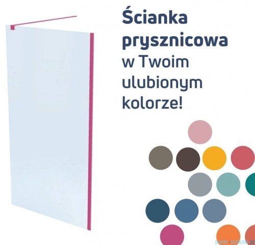 Massi Fix Gold 110x195 cm kabina Walk In przejrzyste MSKP-FA1021-110-G