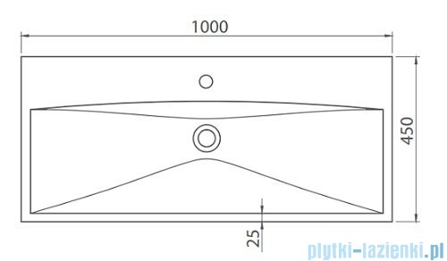 Cerastyle Elite umywalka 100x45cm meblowa / ścienna 032400-u  
