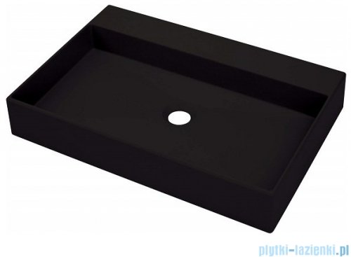 Deante Correo Nero umywalka nablatowa granitowa 60x40 cm czarny mat CQR NU6S