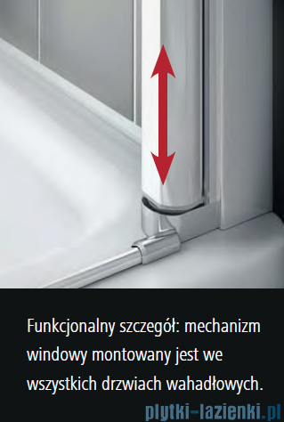 Kermi Cada XS drzwi wahadłowe 2-skrzydłowe 100 cm CKPTD10020VPK