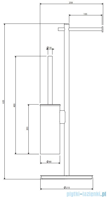 Omnires Modern Project stojak na papier i szczotkę toaletową antracyt MP60810AT