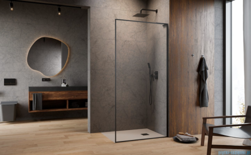 Radaway Modo F SL Brushed Gunmetal II kabina Walk-in 60x201,6cm prawa Szczotkowany Grafit szkło przejrzyste 10419064-92-01R