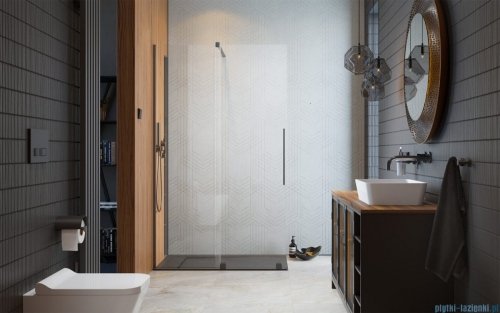 Radaway Furo Brushed GunMetal kabina Walk-in 90x200cm lewa szczotkowany grafit 10106488-92-01L/10110444-01-01