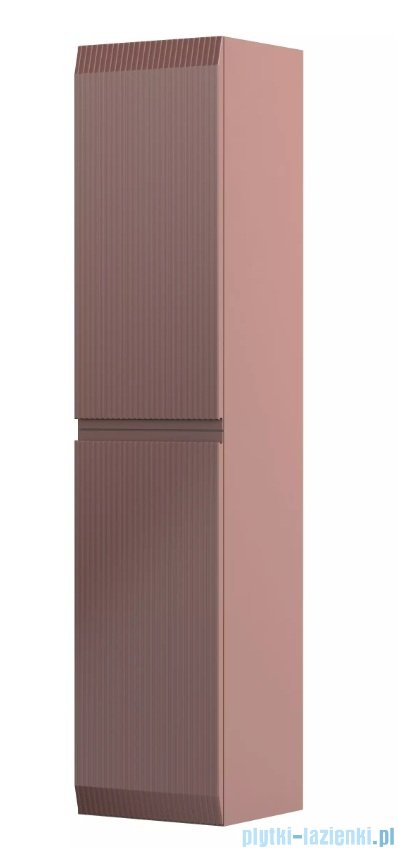 Oristo Brylant szafka boczna wysoka ryflowana 35x160x32cm ceglany mat OR36-SB2D-35-19R