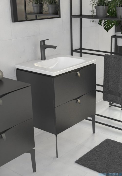Oristo Siena szafka z umywalką 50x50x46 czarny mat OR45-SD1S-50-8/UME-CE-50-91
