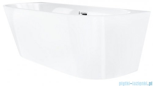 Corsan Mono wanna wolnostojąca przyścienna 150x75 cm biała + syfon klik-klak E-029MCH
