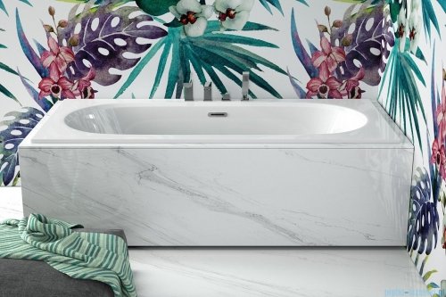 Besco Vitae Slim + 160x75cm wanna prostokątna + syfon #WAV-160-S+