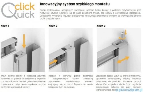New Trendy Prime Black kabina prostokątna 100x70x200 cm lewa przejrzyste D-0316A/D-0127B
